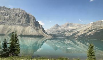 Mountains and lake with a clear reflection.
