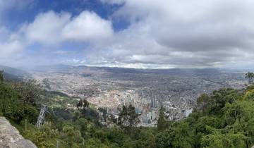 Panoramic view of a city with a mountain backdrop
