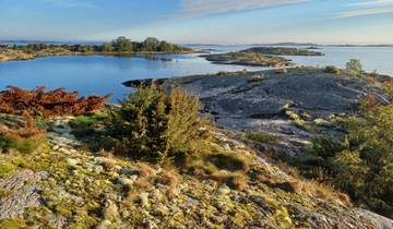 Rocky coastline with a scenic sea view.
