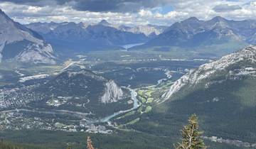 A sweeping landscape view of valleys and mountains.