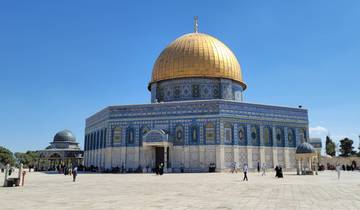 The Dome of the Rock on the Temple Mount in Jerusalem.