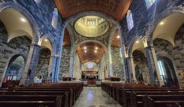 Interior of a grand cathedral with detailed architecture.