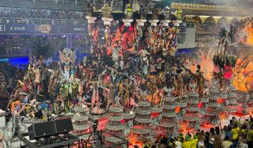 Colorful parade with decorated floats