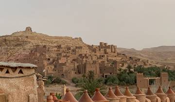 Ancient village of Ait Benhaddou on a hillside.