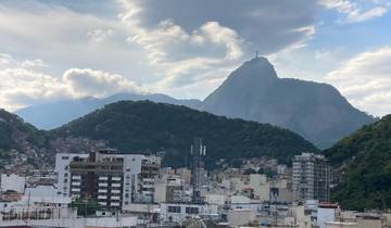 Cityscape of Rio de Janeiro with Corcovado Mountain.