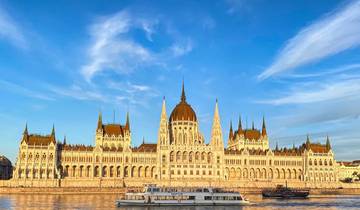 View of the Hungarian Parliament Building from the river.
