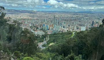 Panoramic view of Bogota cityscape from a high vantage point.