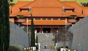 Traditional Asian temple with ornate architecture.