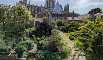 Garden view with York Minster in the background.