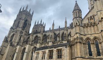 Gothic cathedral facade with intricate stonework.