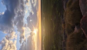 Sunset view over a vast landscape.