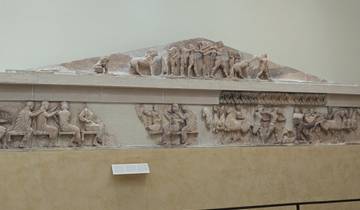 Ancient Greek frieze depicting a historical scene.