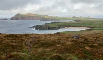 A scenic coastal landscape in Ireland.