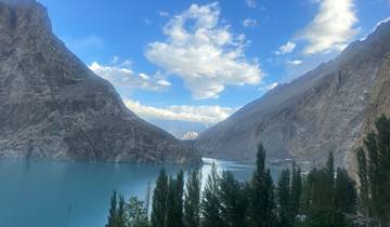 Lake surrounded by mountains and trees