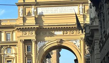 Close-up view of an architectural arch with inscriptions.