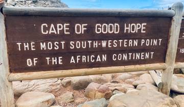 Wooden sign marking the Cape of Good Hope.