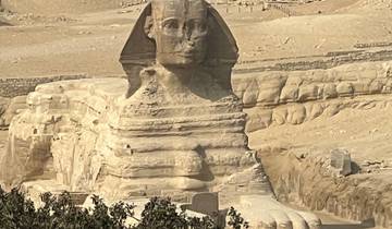The Sphinx with a desert backdrop.