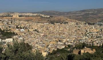 Overlooking view of the cityscape in Morocco.