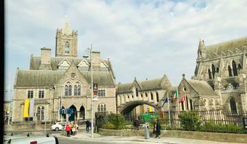 Gothic cathedral in a city.