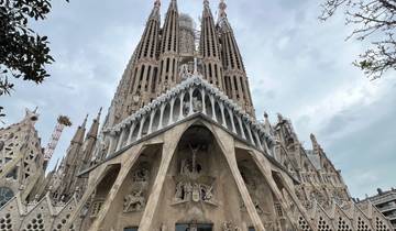 View of the Sagrada Familia in Barcelona.
