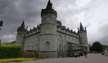 Historic castle with overcast skies.