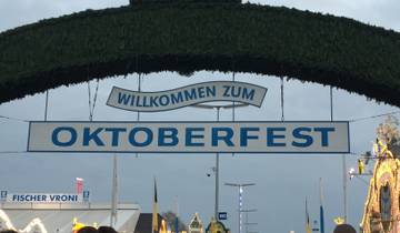 Oktoberfest welcome sign.