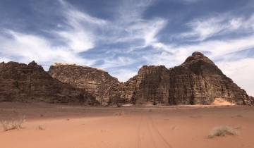 Desert landscape with unique rock formations
