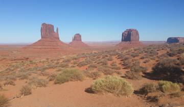 Monument Valley with iconic rock formations.