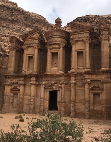 Facade of the Monastery in Petra.