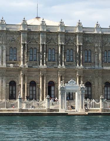 Historic building by the water in Istanbul.