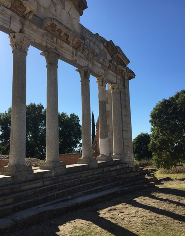 Ancient columns from a historic site.