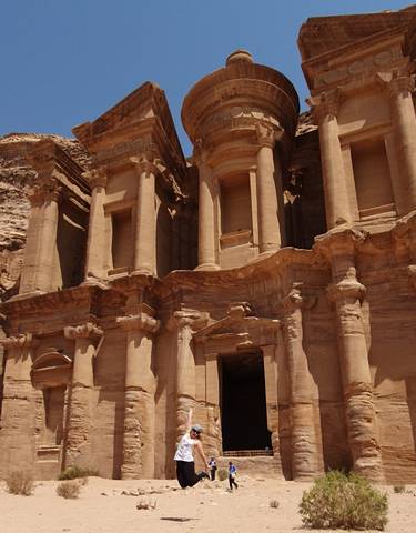 The iconic rock-cut architecture of Petra.