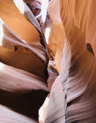 Antelope Canyon with glowing walls.