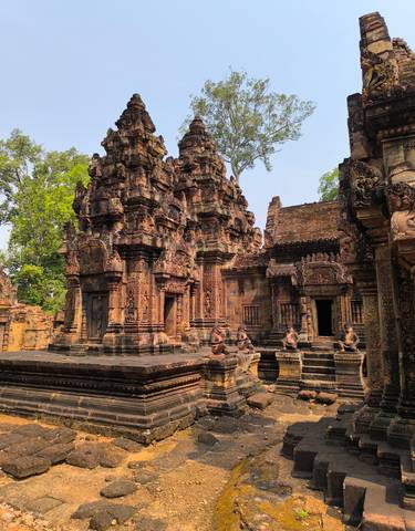 Elaborate stone temple with intricate carvings.