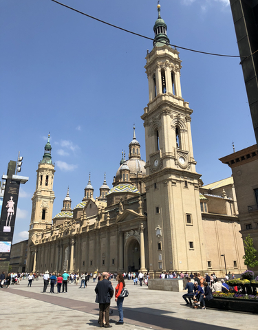 Historic cathedral with ornate architecture against a clear sky.