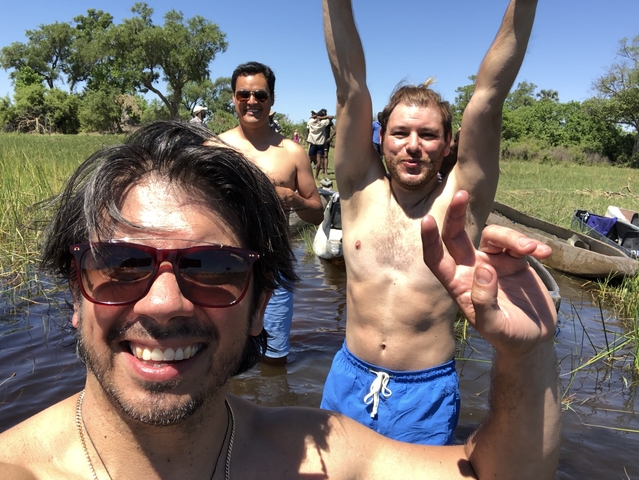 People having fun in the water.
