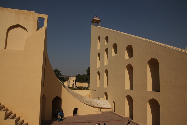 Historical astronomical structure with unique architecture.