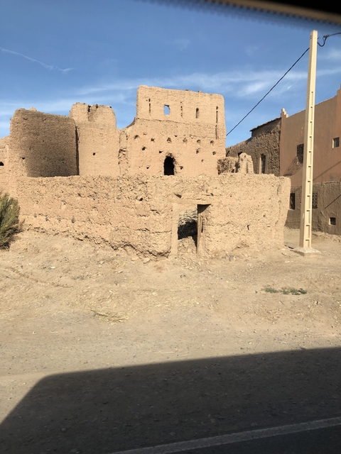 Adobe-style building made of mud bricks.