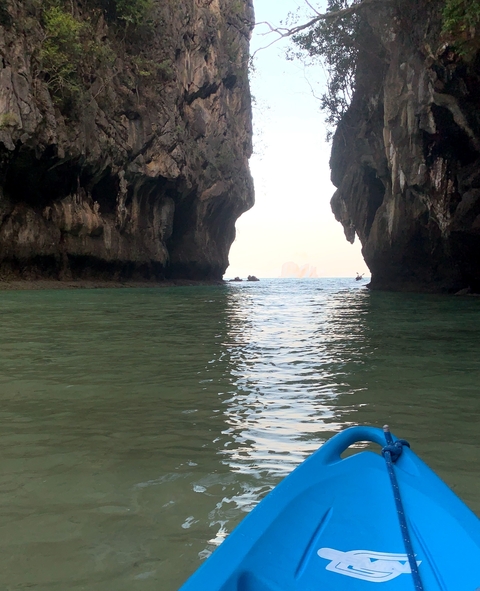 Cave opening looking out to the sea.