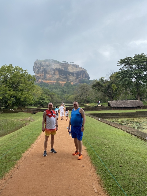 Tourists walking towards Sigiriya Rock Fortress