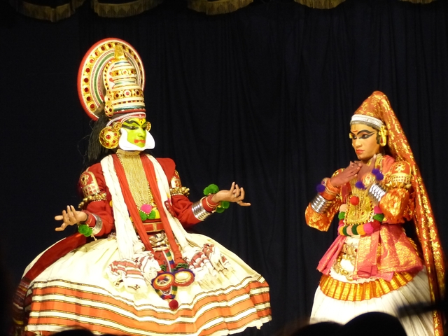       Traditional Indian dance performance with elaborate costumes.
  