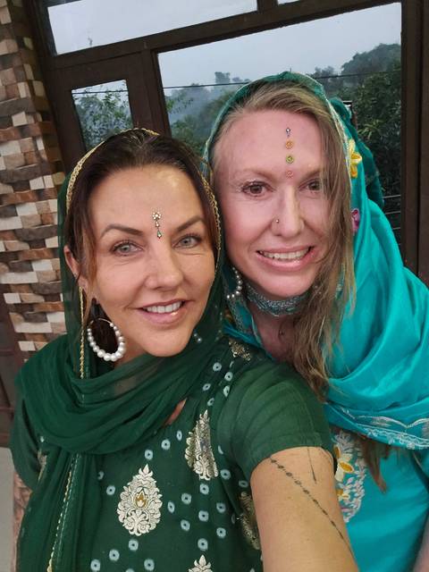 Two women in traditional attire.