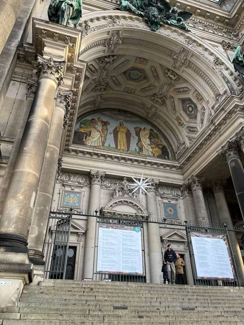       Historical building with decorative mosaic
  