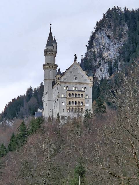 Upside-down view of Neuschwanstein Castle.