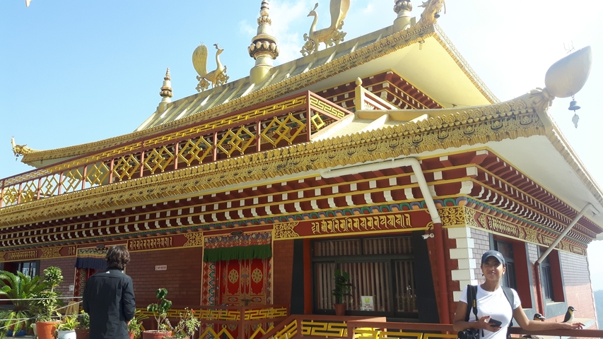       Decorated temple with intricate architecture.
  