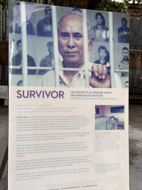       Poster of a survivor of Cambodian genocide
  