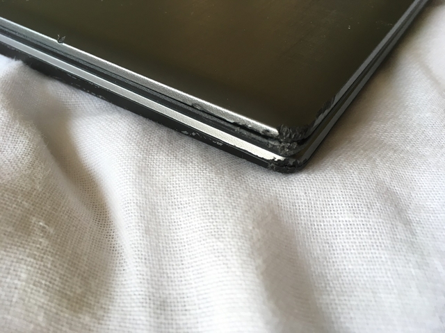       Close-up of a damaged metallic object
  