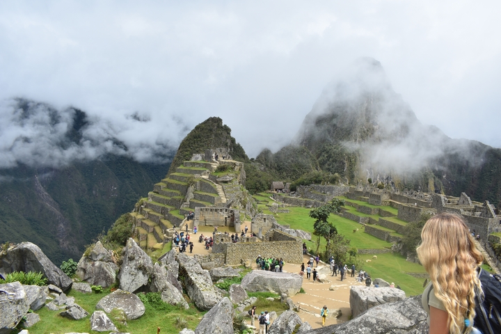 Machu Picchu viewed from a higher vantage