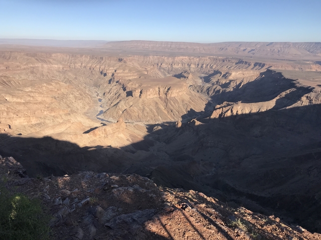 Wide view of Fish River Canyon during the day.