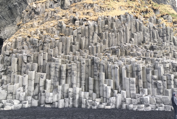       Close-up of basalt columns.
  
